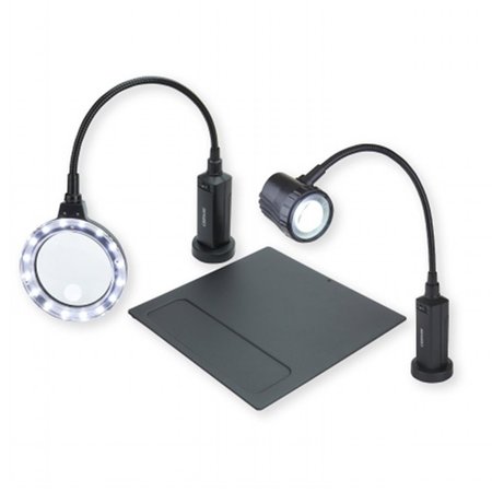 CARSON OPTICAL Magni Flex Pro Magnifier  Light Flex LED Task Lamp Bundle With Magnetic Base CP95MU